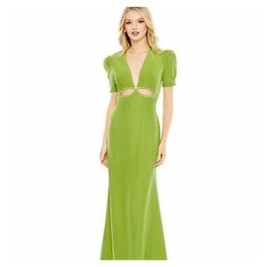 MacDuggal Style 2630 Lime Green Gown Size 10
